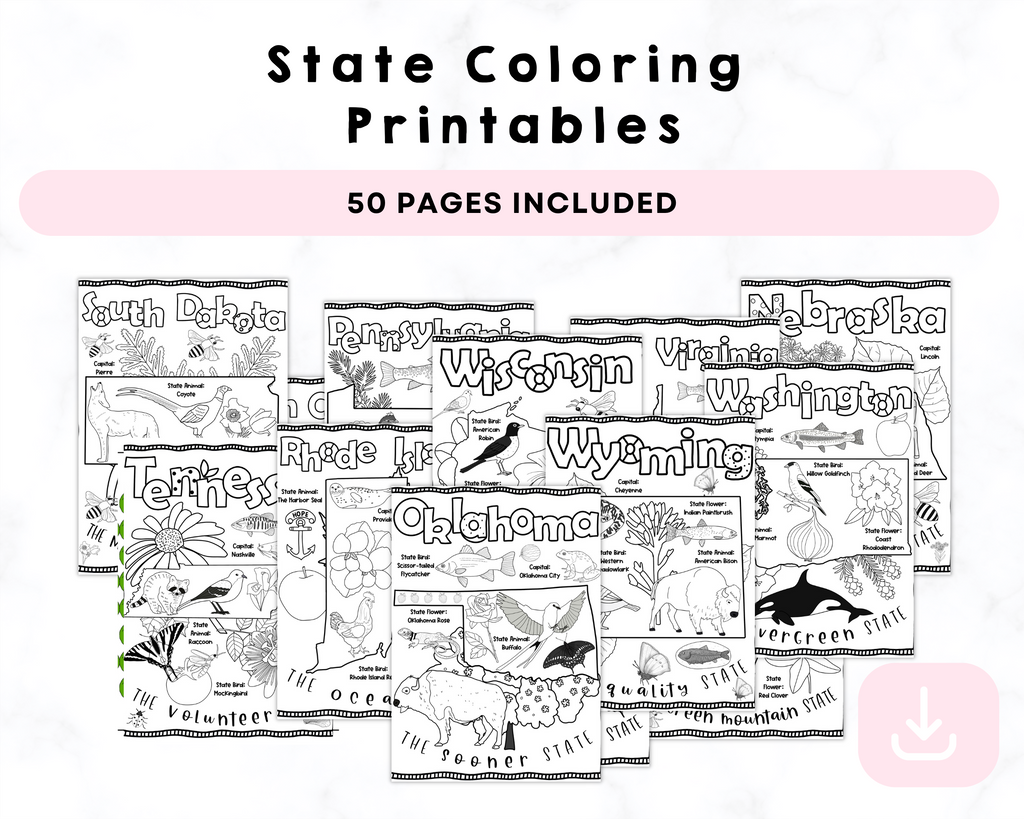 State Coloring Printables
