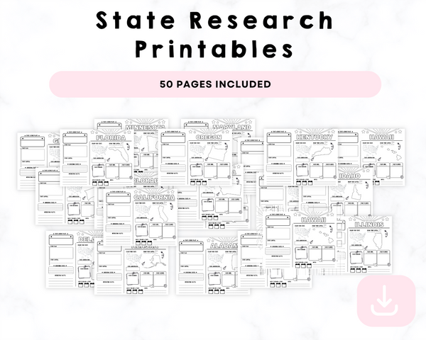 State Research Printables