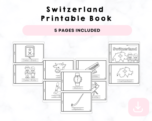 Switzerland Printable Book