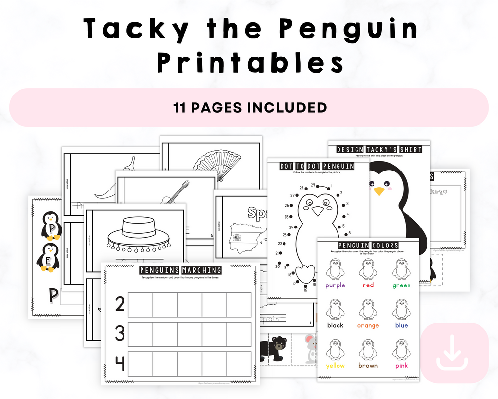 Tacky the Penguin Printables