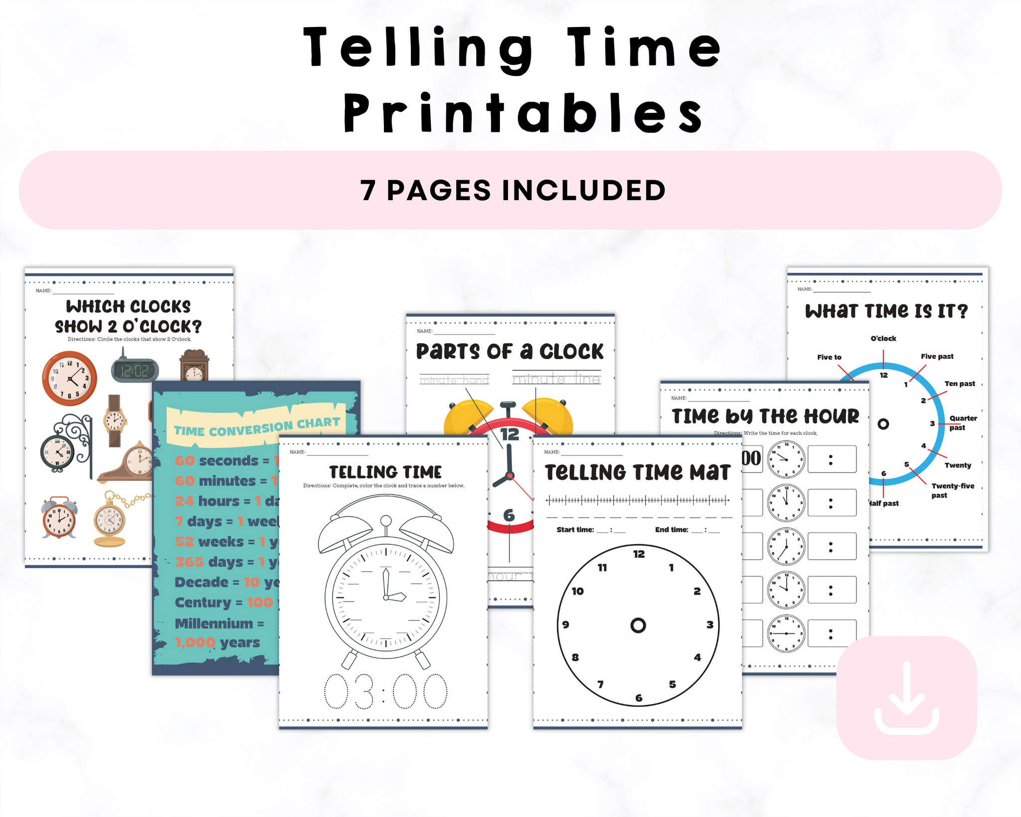 Telling Time Printables Crystalandcomp