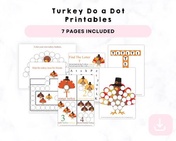Turkey Do a Dot Printables