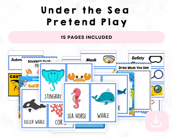 Under the Sea  Pretend Play Printables