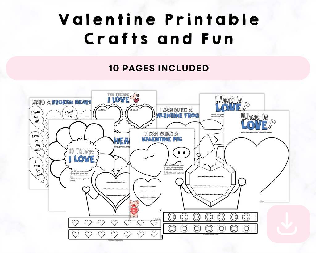 Valentine Printable Crafts and Fun
