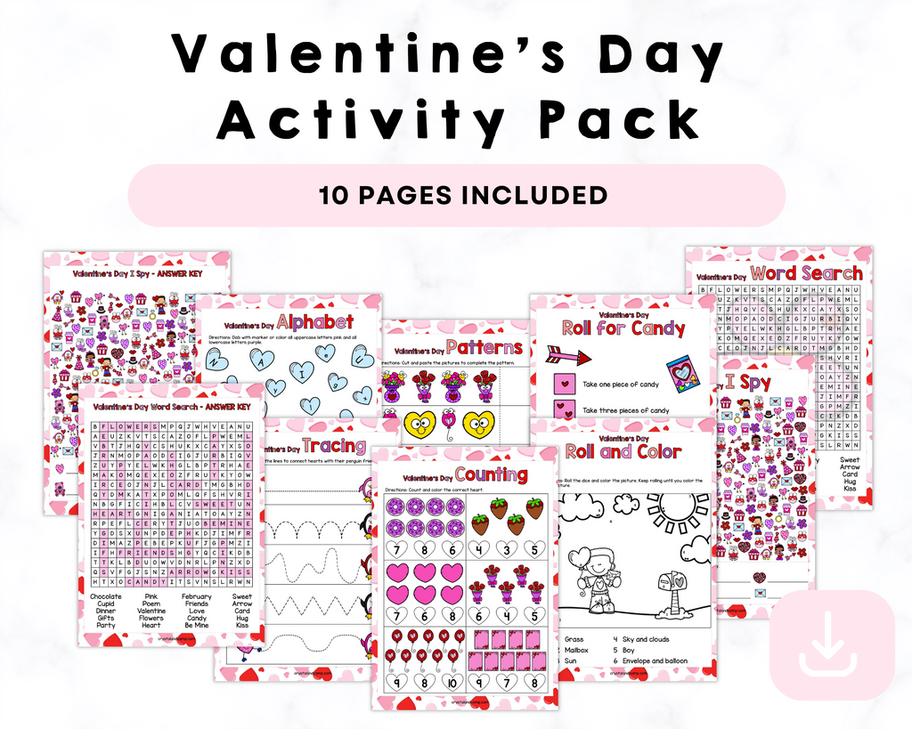Valentine’s Day Activity Pack Printables