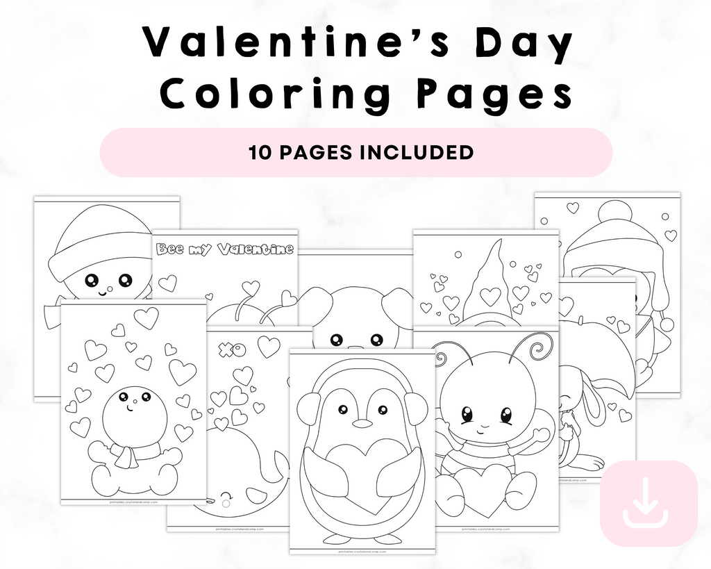 Valentine’s Day Coloring  Printable Pages