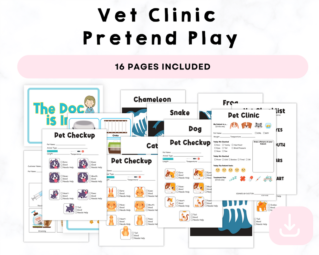 Vet Clinic Pretend Play Printables