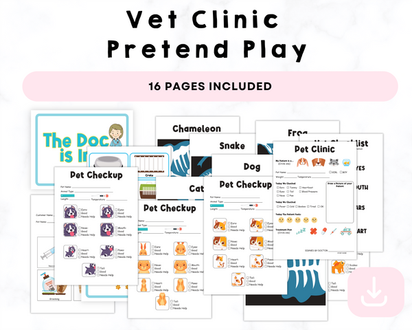 Vet Clinic Pretend Play Printables