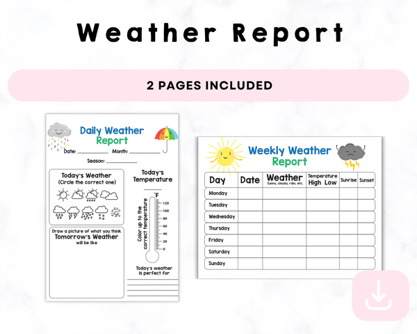 Weather Report Printable
