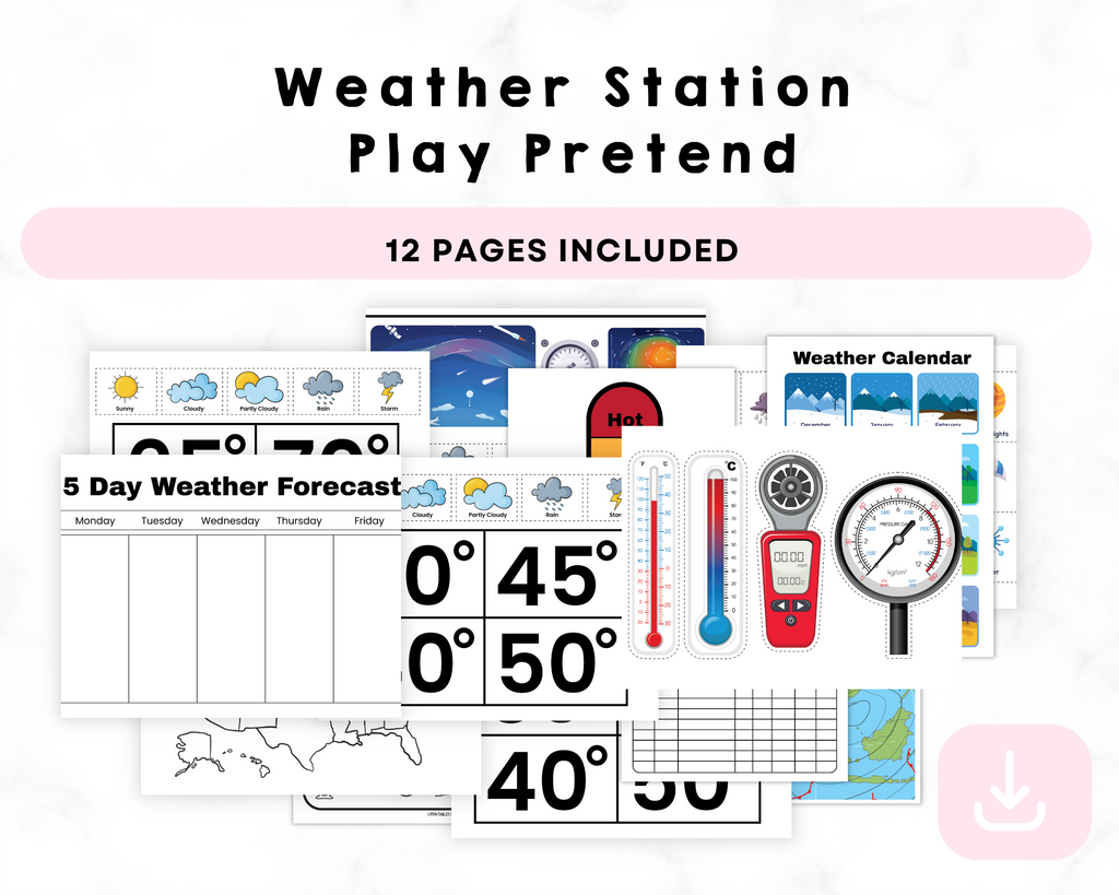Printable Weather Station Play Pretend