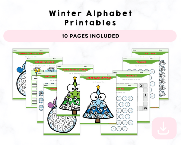 Winter Alphabet Printables