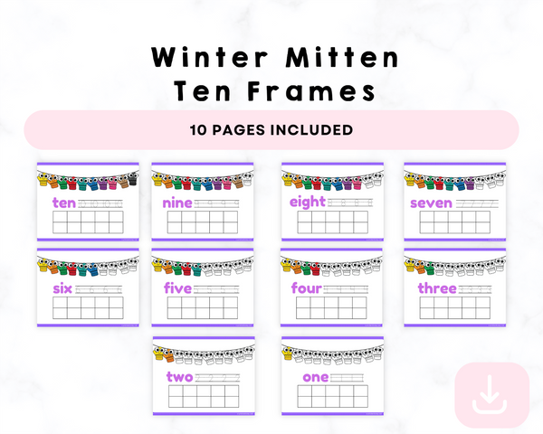 Printable Winter Mitten Ten Frames