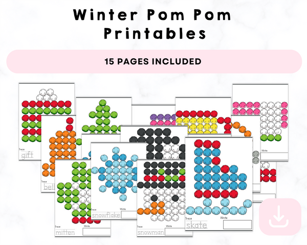 Winter Pom Pom Printables