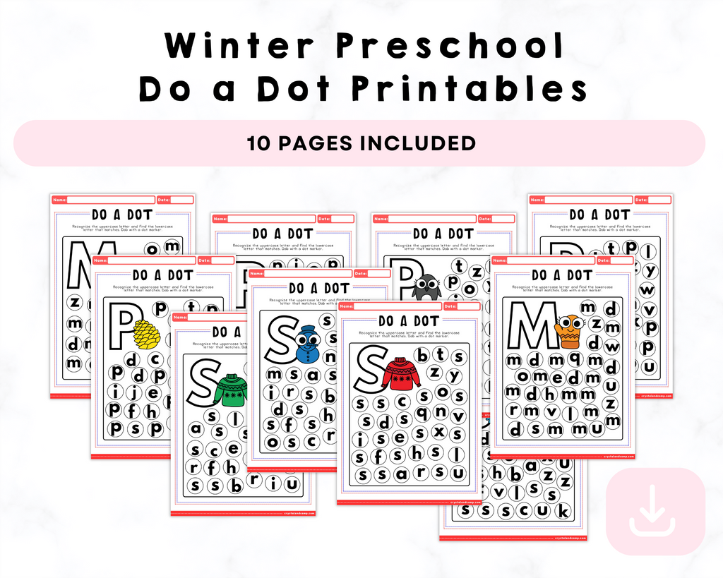 Winter Preschool Do a Dot Printables