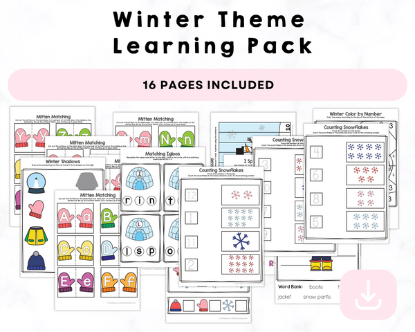 Winter Theme Learning Pack Printables