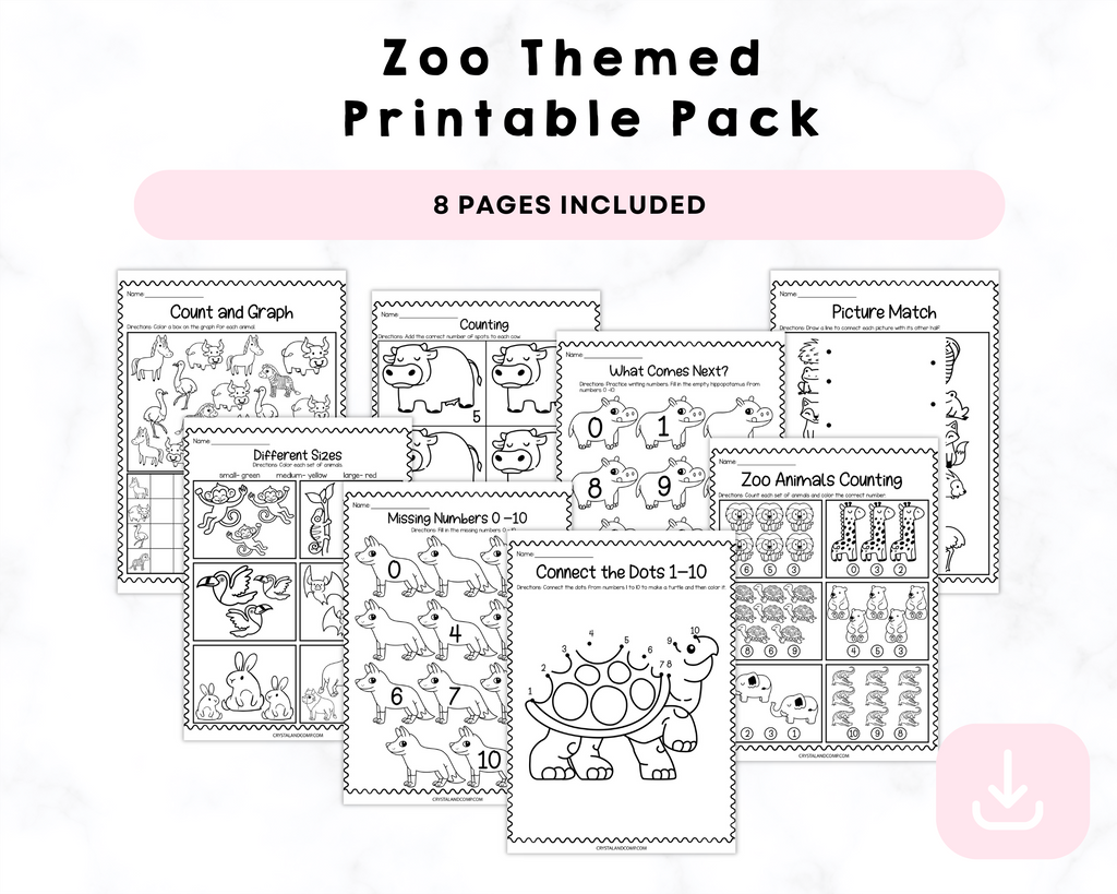 Zoo Themed Printable Pack