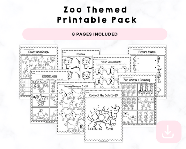 Zoo Themed Printable Pack